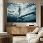Underwater Surf Wall Art | Framed Ocean Wave Canvas Artwork