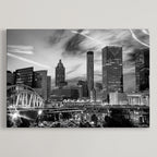 Black and White Atlanta Wall Art Canvas Print