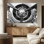 Vintage Airplane Wall Art Canvas Print