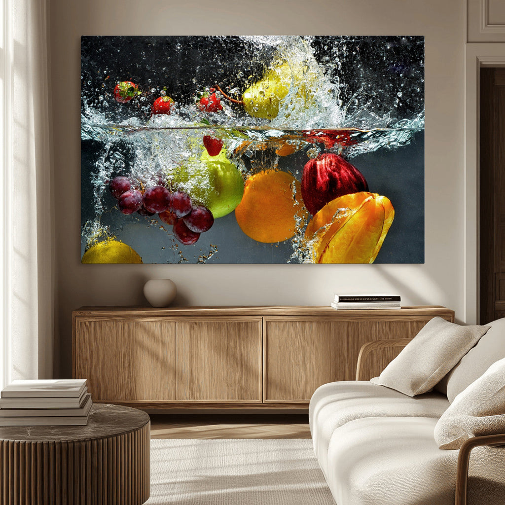 Kitchen Vegetables World Wall Art Canvas Print