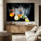 Kitchen Wall Art, Kitchen Fruits Art Canvas Print