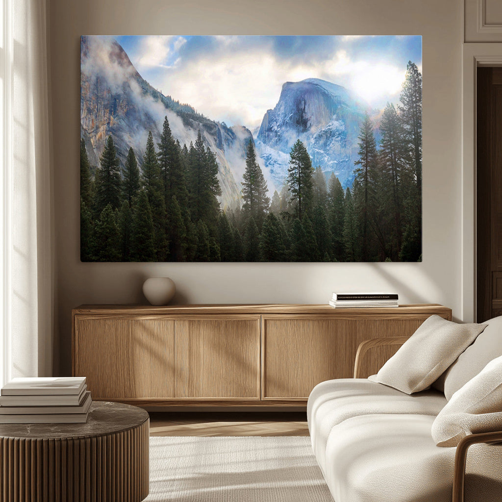 Half Dome Yosemite California Wall Art Canvas Print El Capitan