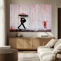 Banksy Wall Art Canvas Print | Framed Graffiti Street Art Picture