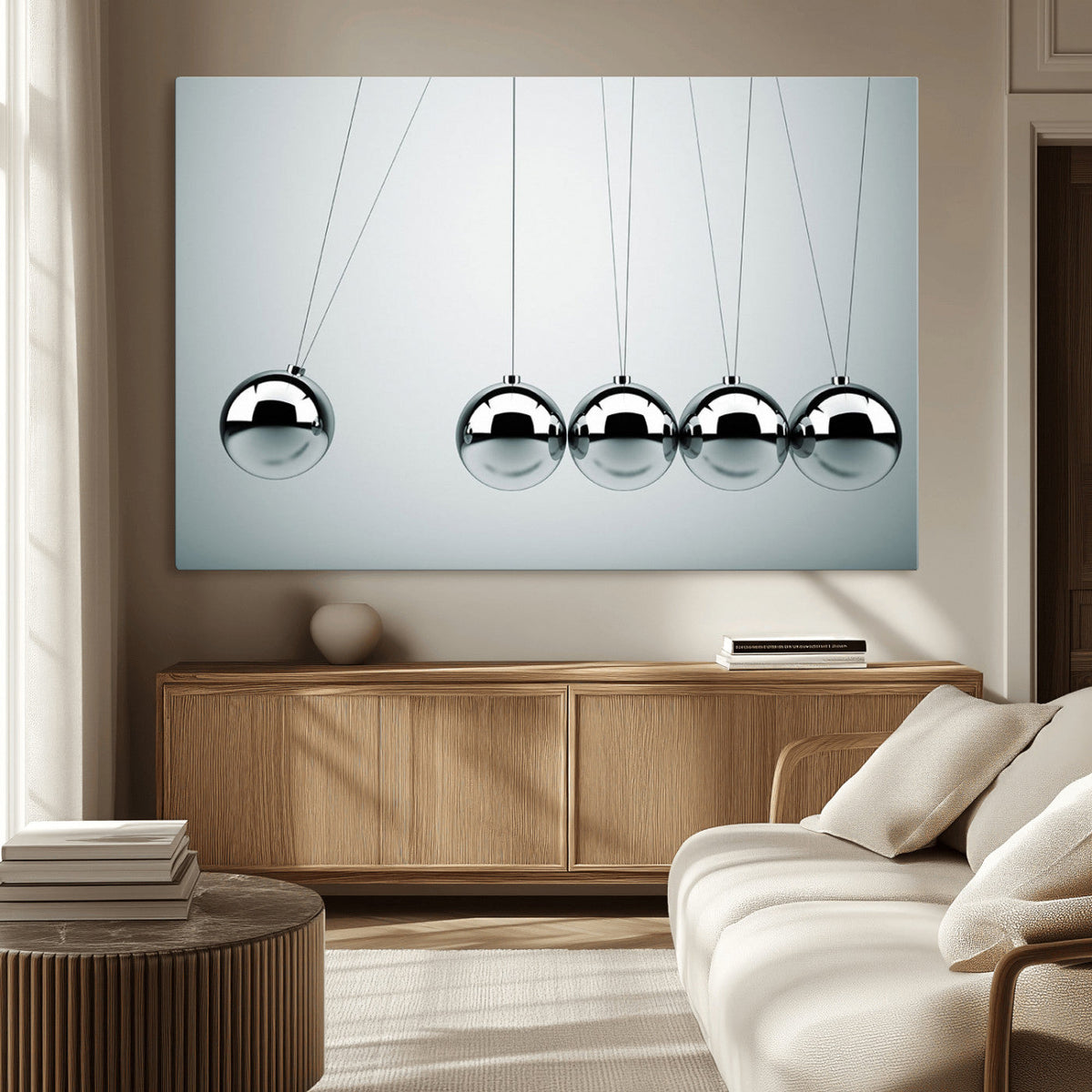 Newton's Cradle Wall Art Canvas Print | Framed Newton Cradle Wall Art