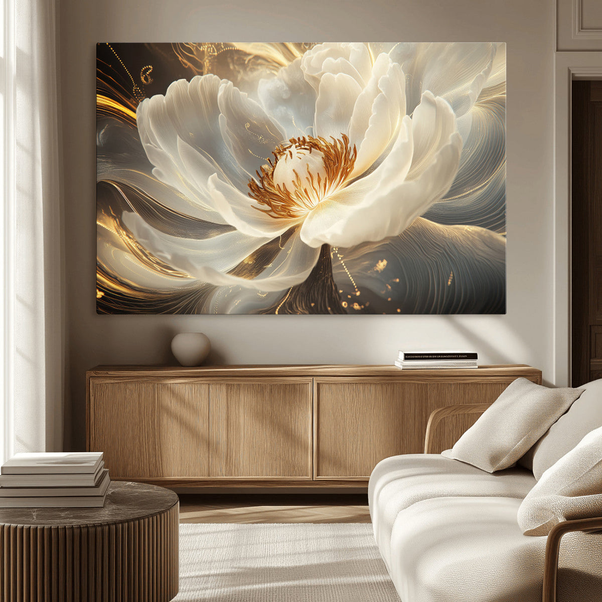 Abstract Floral Wall Art Canvas Print