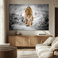 Jaguar Wall Art Canvas Print, Majestic Big Cat in Focused Pursuit