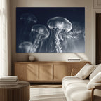 Jellyfish Wall Art Canvas Print, Modern Abstract Jellyfish