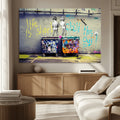 Banksy Life is Short Wall Art, Iconic Graffiti Street Art Canvas Print