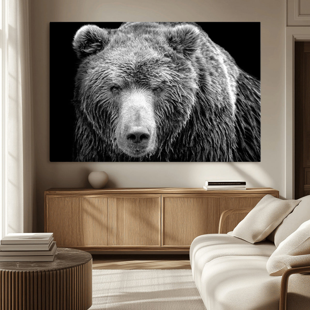 399 Grizzly Bear Canvas Print, Ready to Hang Wall Art