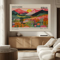 Yayoi Kusama 1986 Wall Art Print, Wabi Sabi Japanese Vibrant Abstract Landscape Canvas