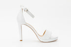The Aksu White Leather Ankle Strap Women Sandal Final Sale!
