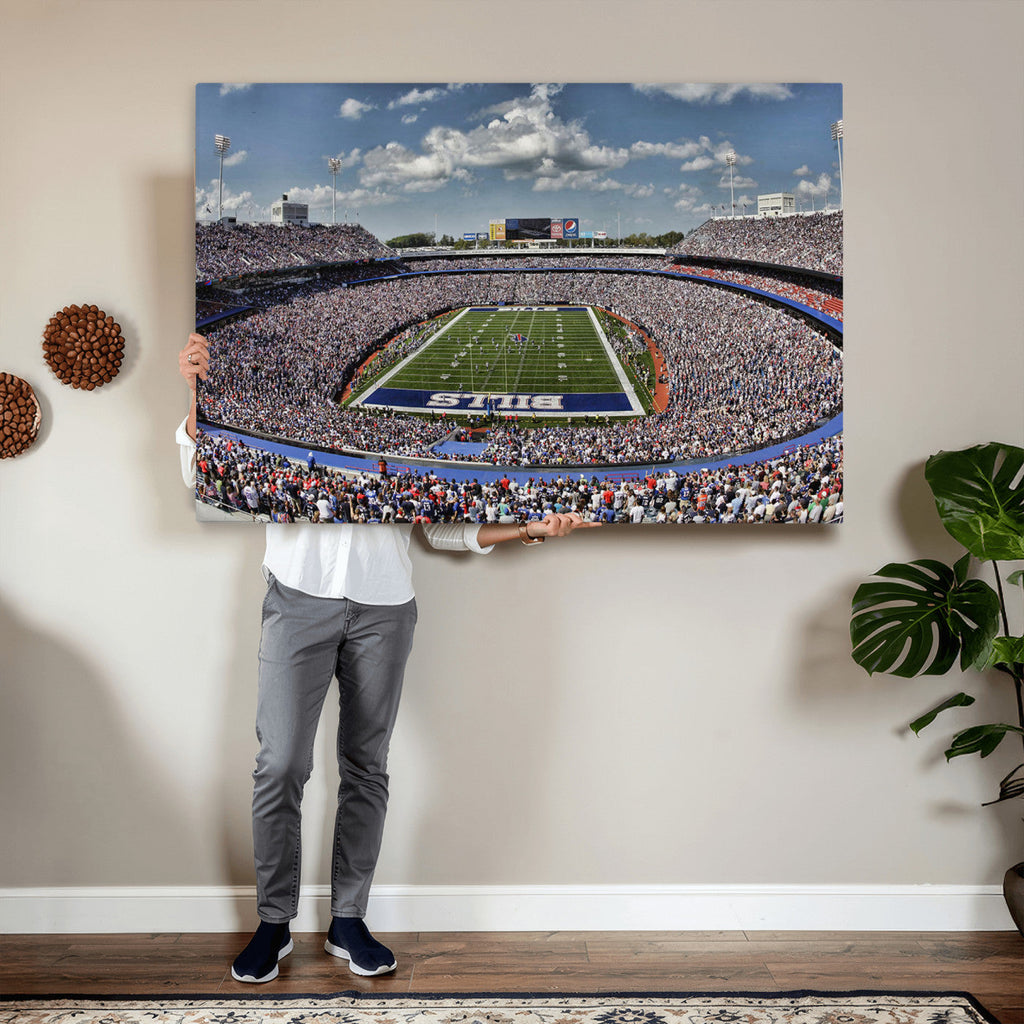 Buffalo Bills Highmark Stadium Wall Art Canvas Print, Bills Game Day Decor