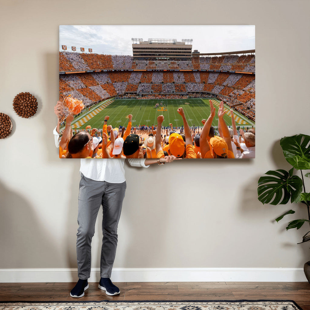 Tennessee Neyland Stadium Wall Art, Sports Arena Canvas, Home Bar Wall Decor