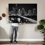 Austin Skyline Wall Art Canvas Print, Austin Downtown Night Cityscape