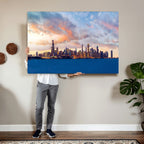 Chicago Wall Art Canvas Print - Chicago City Downtown Night Cityscape