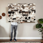 Abstract Texas Longhorn Print, Longhorn Herd Print