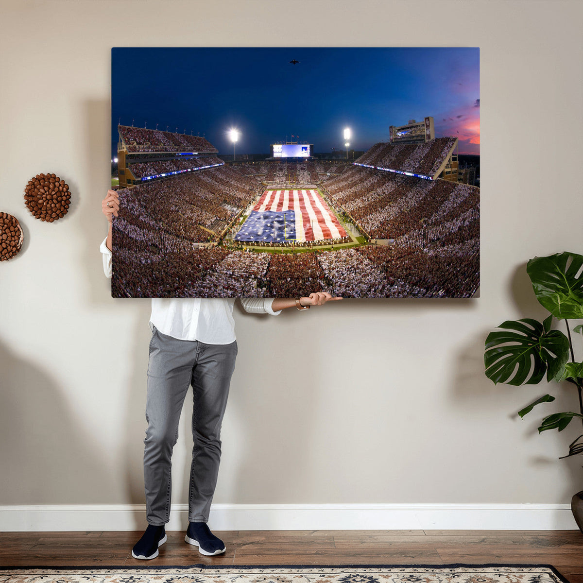 Oklahoma Sooners Memorial Stadium Wall Art Canvas Print