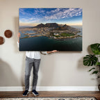 Cape Town Wall Art Canvas Print | Table Mountain Coastal Skyline Panorama