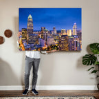 Charlotte Skyline Canvas Wall Art Print | North Carolina Cityscape