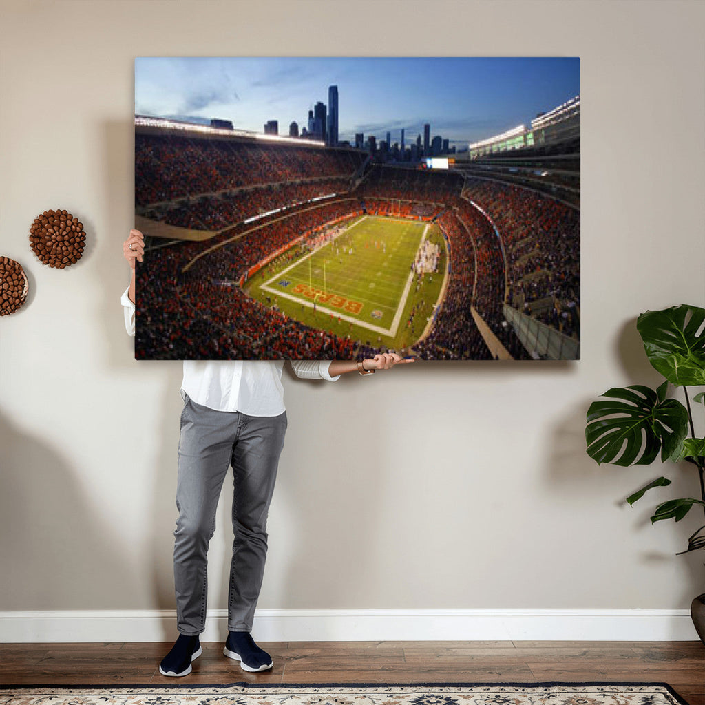 Chicago Bears Soldier Field Canvas Wall Art, NFL Stadium Panorama