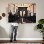 Brooklyn Bridge Canvas Wall Art, New York City Skyline Photography