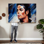 Abstract Michael Jackson Photo Wall Art Canvas Print