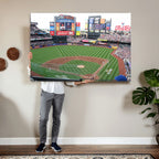 New York Mets Baseball Team Print, Citi Field Baseball Stadium Wall Art