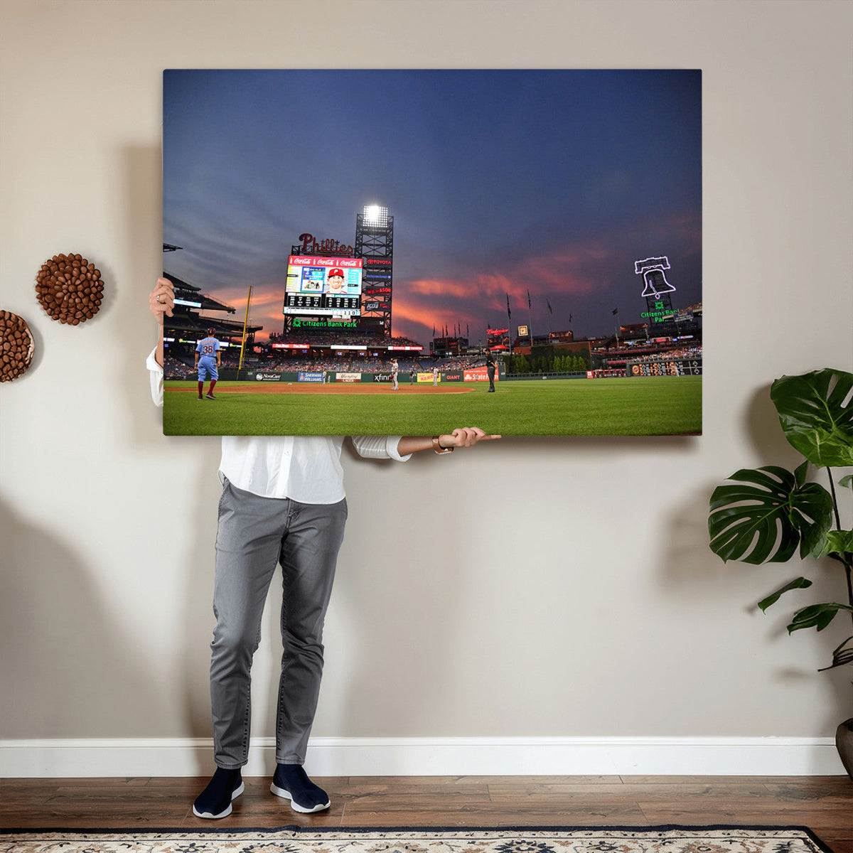 Philadelphia Phillies Baseball Print, Philadelphia Citizens Bank Park Stadium Wall Art