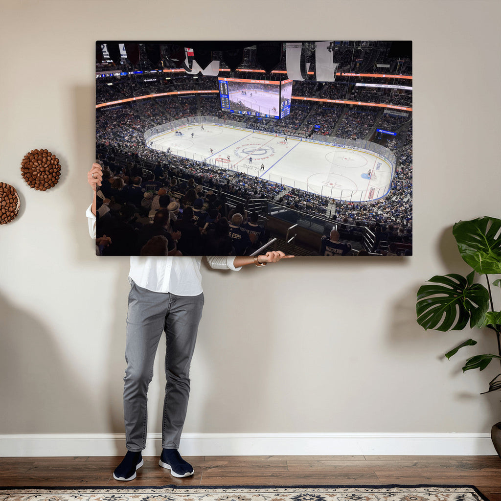 Amalie Arena Florida Wall Art Canvas Print, NHL Hockey, Framed and Ready to Hang