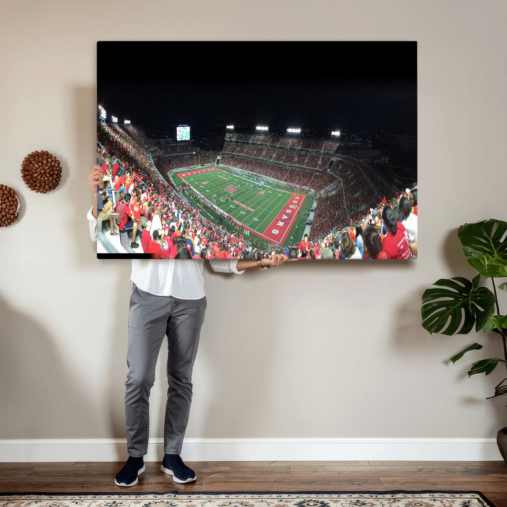 Houston Cougars Football Team Print, Houston TDECU Stadium