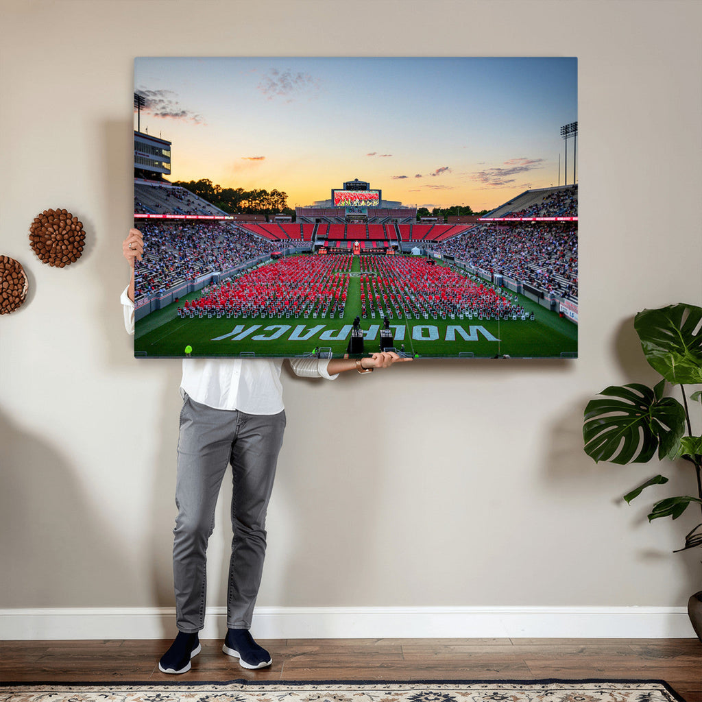 NC State Wolfpack Football Team Print Wall Art, Raleigh