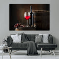 Red Wine and Bottle Canvas Print