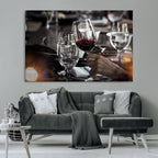 Red Wine and Glass Canvas Print