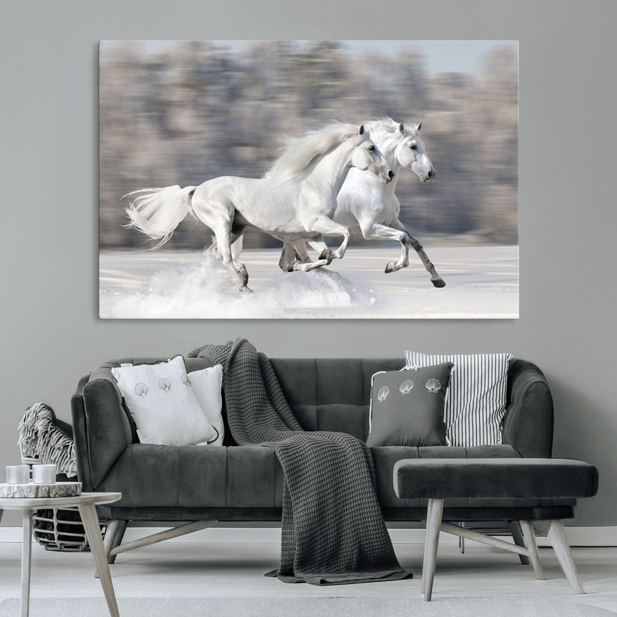 The White Horses Wall Art, Framed White Horses Wall Art