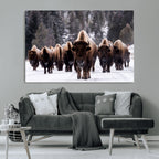 Bison Wall Art Canvas Print, Bison Herd Canvas Wall Art