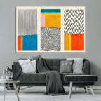 Canvas Print Wall Art Abstract Illustration Art Boho, Framed Abstract Boho Art