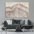 Tree Ring Wall Art Triptych, Rustic Wood Ring Canvas Print