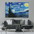 Vincent Van Gogh The Starry Night Abstract Wall Art Canvas Print