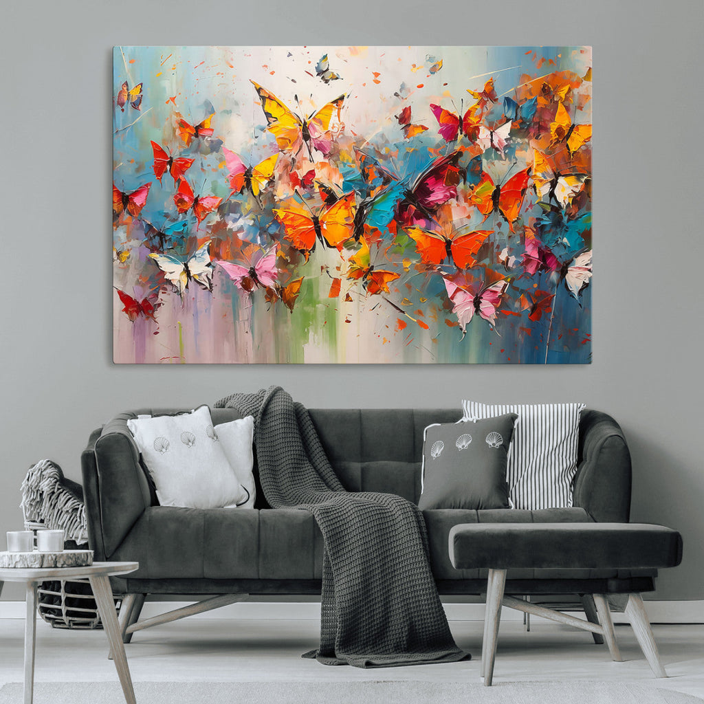 Abstract Butterfly Wall Art Canvas Print