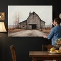 Farmhouse Rustic Barn Wall Art Canvas Print, Framed and Ready to Hang