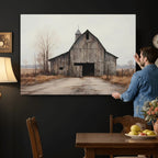 Farmhouse Rustic Barn Wall Art Canvas Print, Framed and Ready to Hang