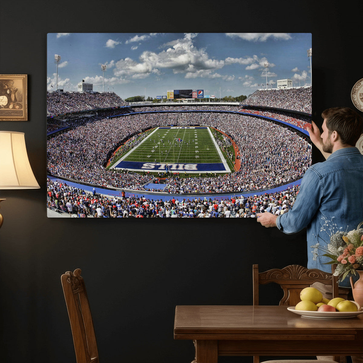 Buffalo Bills Highmark Stadium Wall Art Canvas Print, Bills Game Day Decor