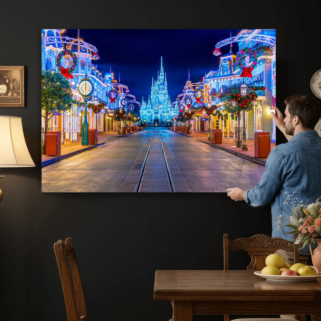Disney Castle Wall Art | Large Magic Kingdom Canvas Artwork