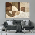 Wabi Sabi Geometric Wall Art | Abstract Modern Minimalist Canvas Print