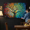Yggdrasil Tree of Life Wall Art Print | Mosaic Style Canvas Wall Art
