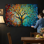 Yggdrasil Tree of Life Wall Art Print | Mosaic Style Canvas Wall Art
