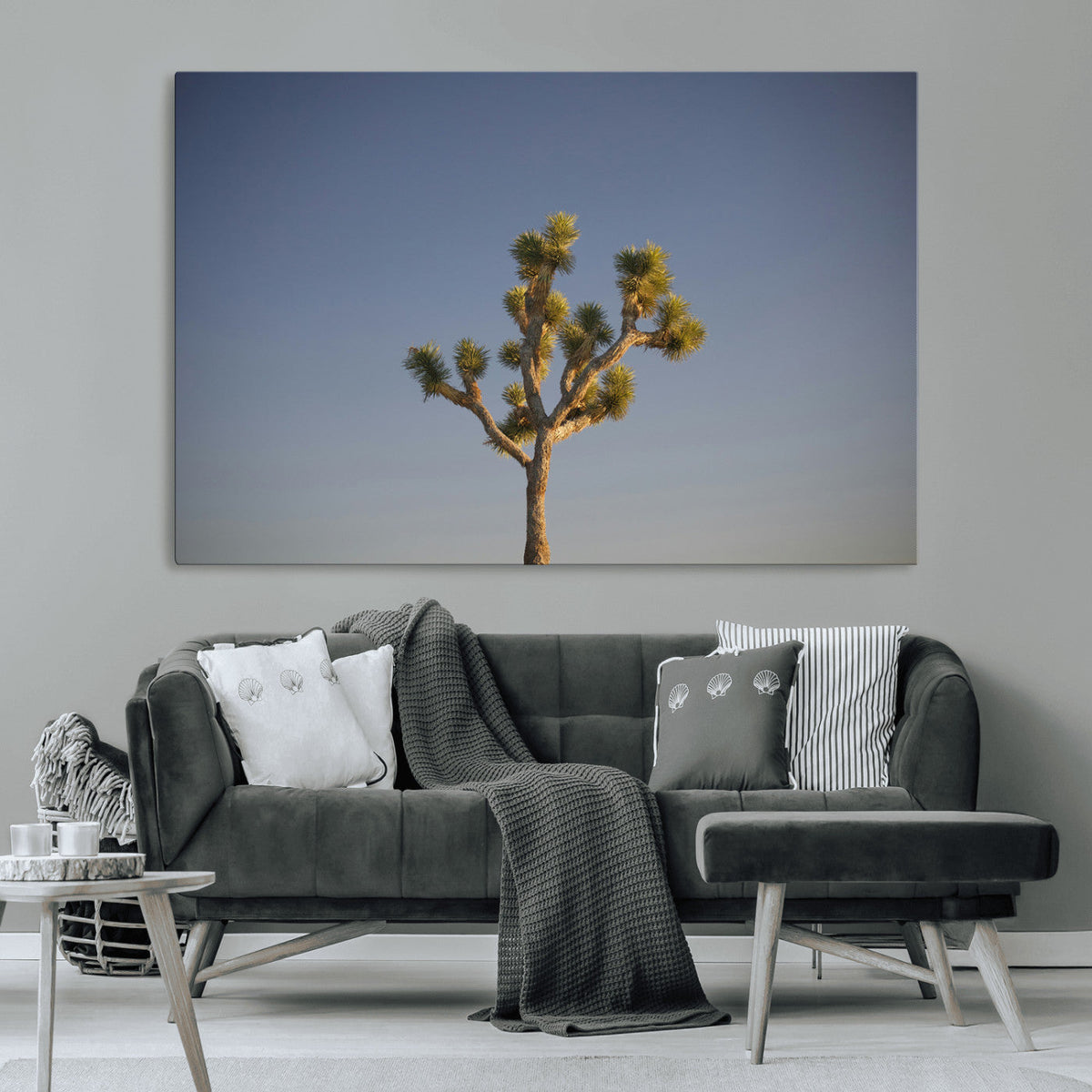 Joshua Tree Wall Art Canvas Print, Framed Southwestern Desert Landscape