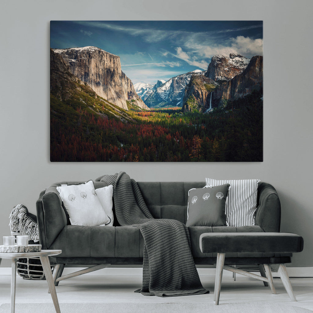 Yosemite National Park Wall Art Canvas Print, Framed El Capitan Mountain Landscape