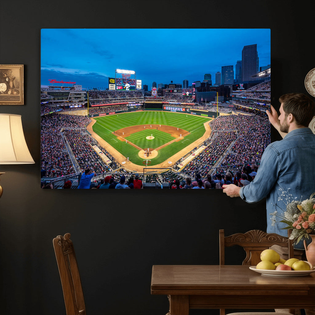 Target Field Stadium Wall Art Canvas Print, Minnesota Twins