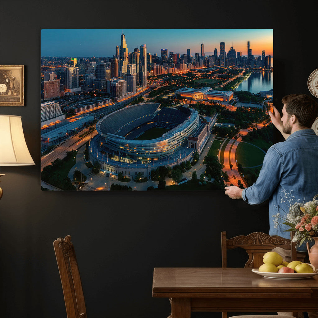 Chicago Bears Soldiers Field Wall Art Canvas Print